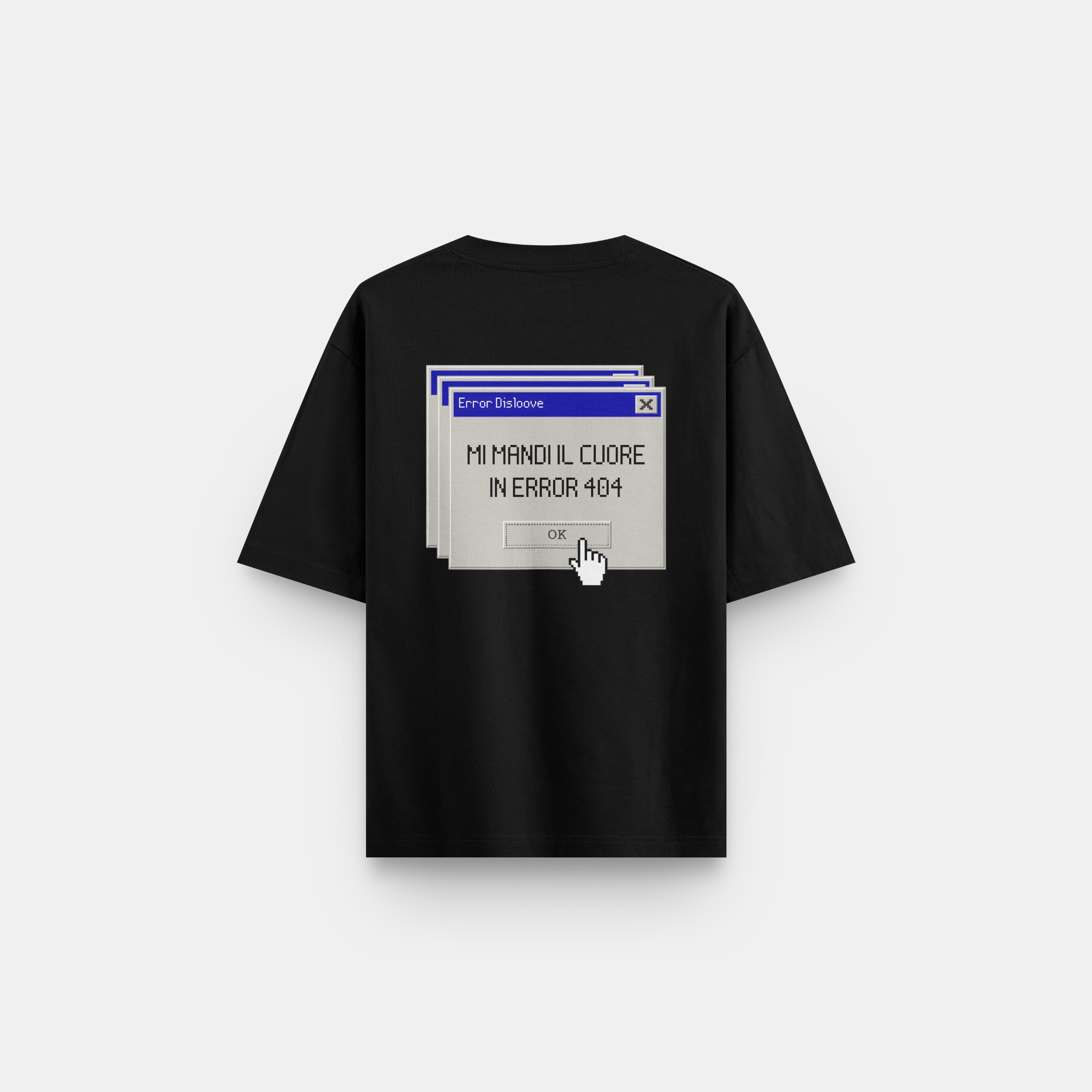 T-SHIRT NERA ERROR 404