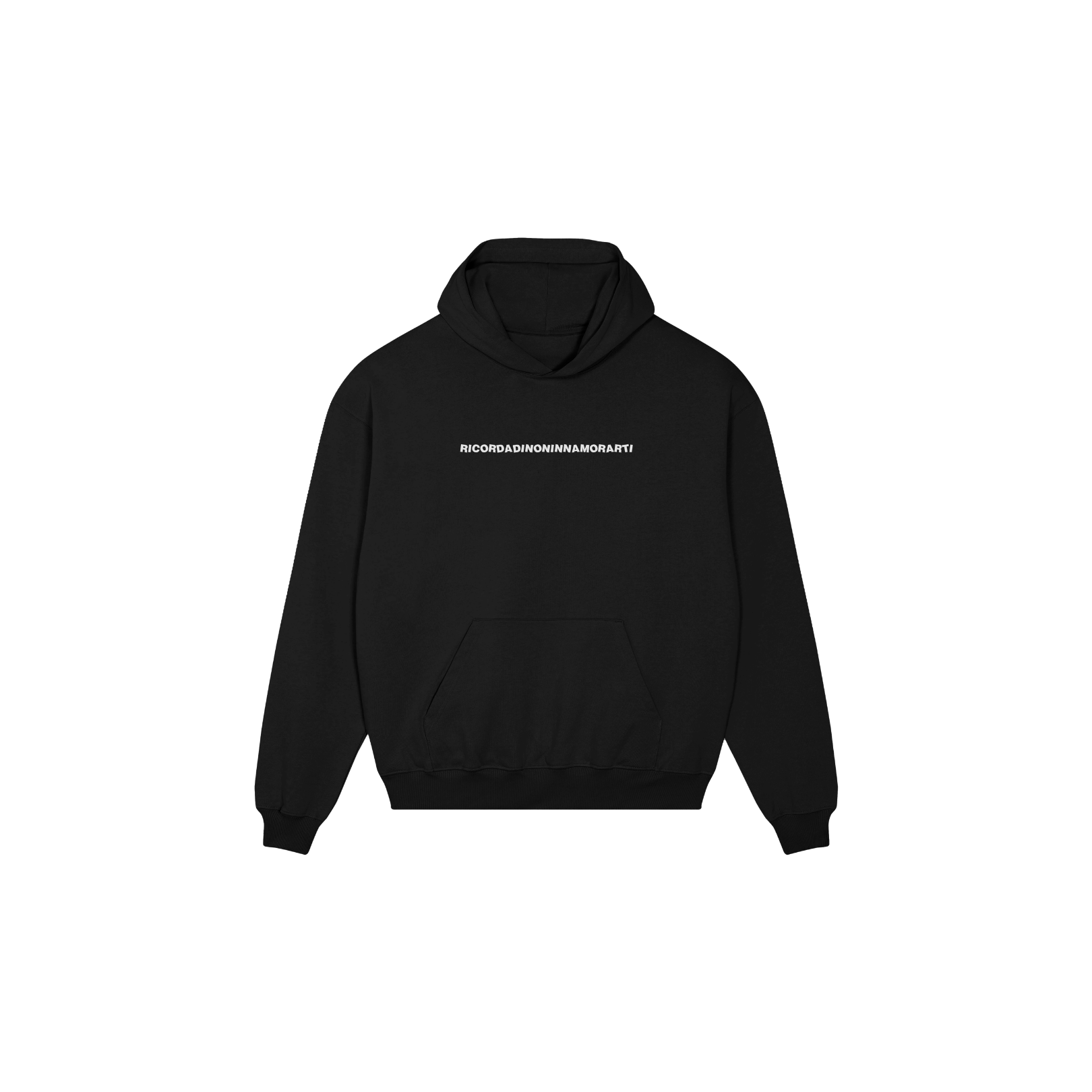 HOODIE MA TU MI PENSI MAI NERA