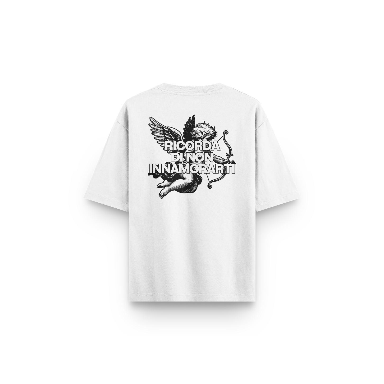 T-SHIRT BIANCA CUPIDO RICORDA DI NON INNAMORARTI