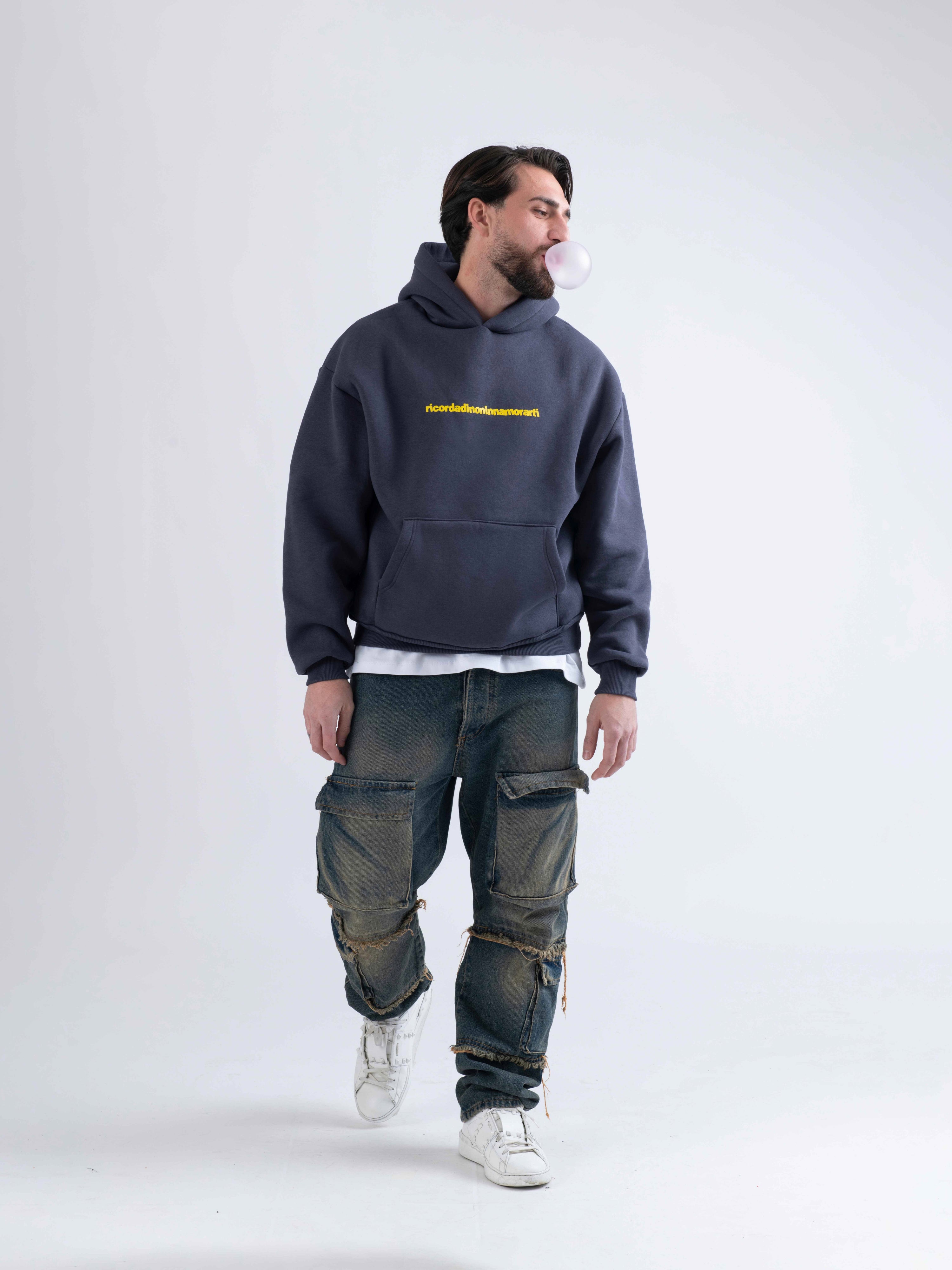 HOODIE DO YOU EVER THINK OF ME GREY