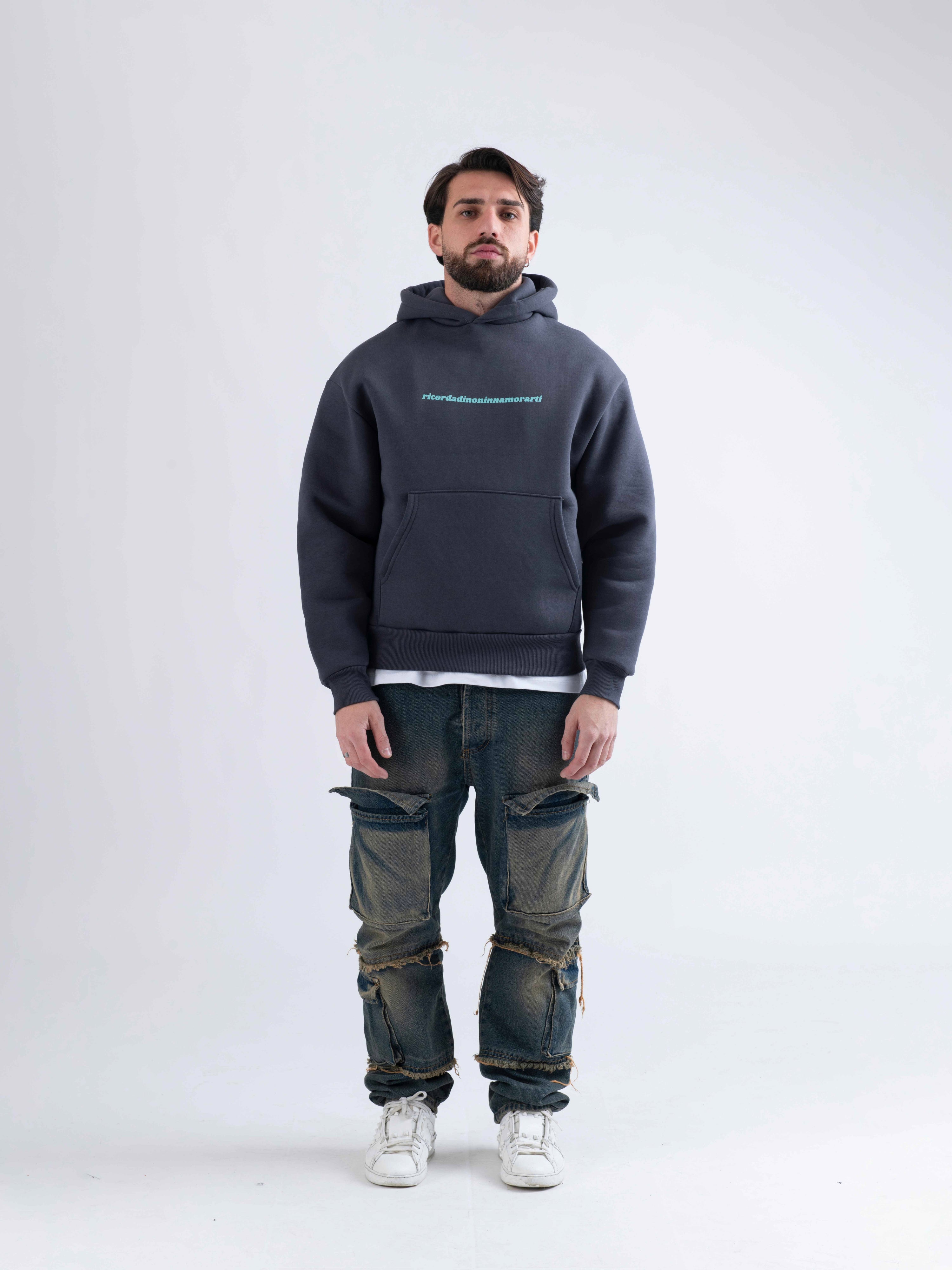 HOODIE TI AMAVO GIA' DAL PRIMO SGUARDO GRIGIA