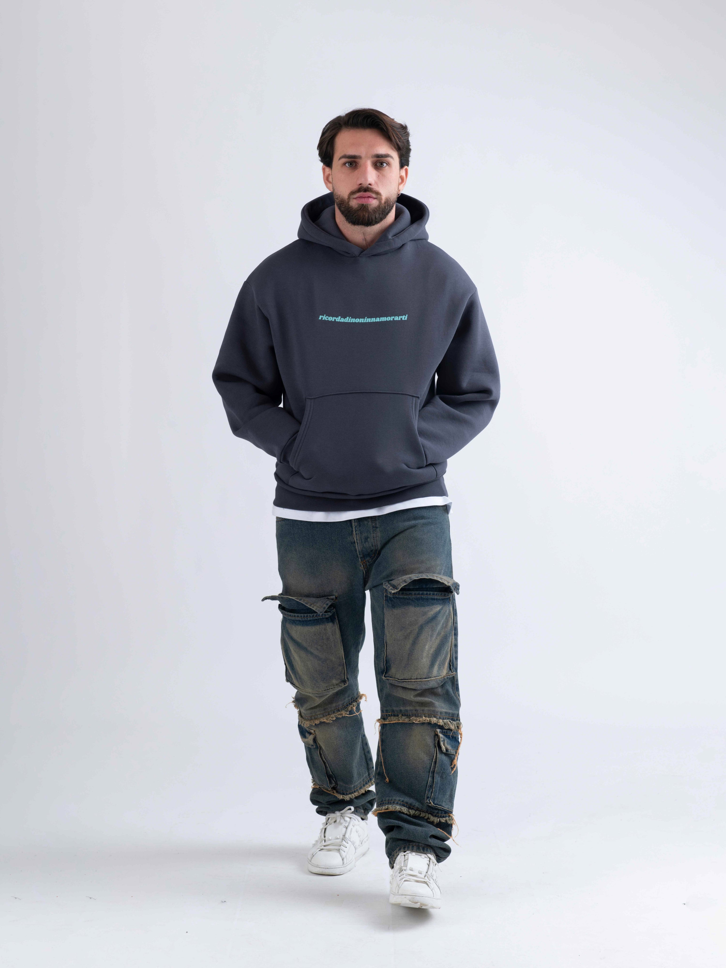 HOODIE TI AMAVO GIA' DAL PRIMO SGUARDO GRIGIA