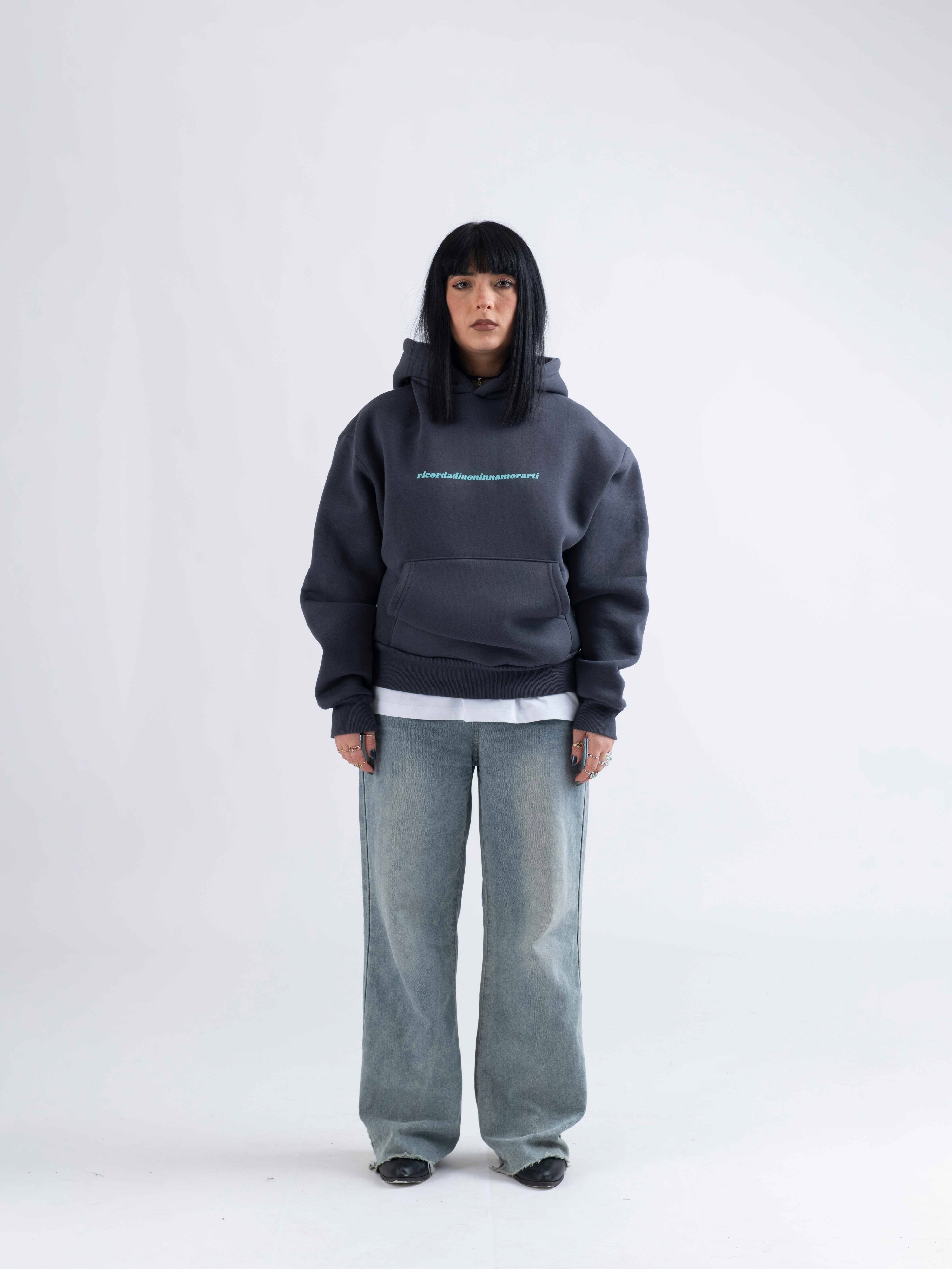 HOODIE TI AMAVO GIA' DAL PRIMO SGUARDO GRIGIA