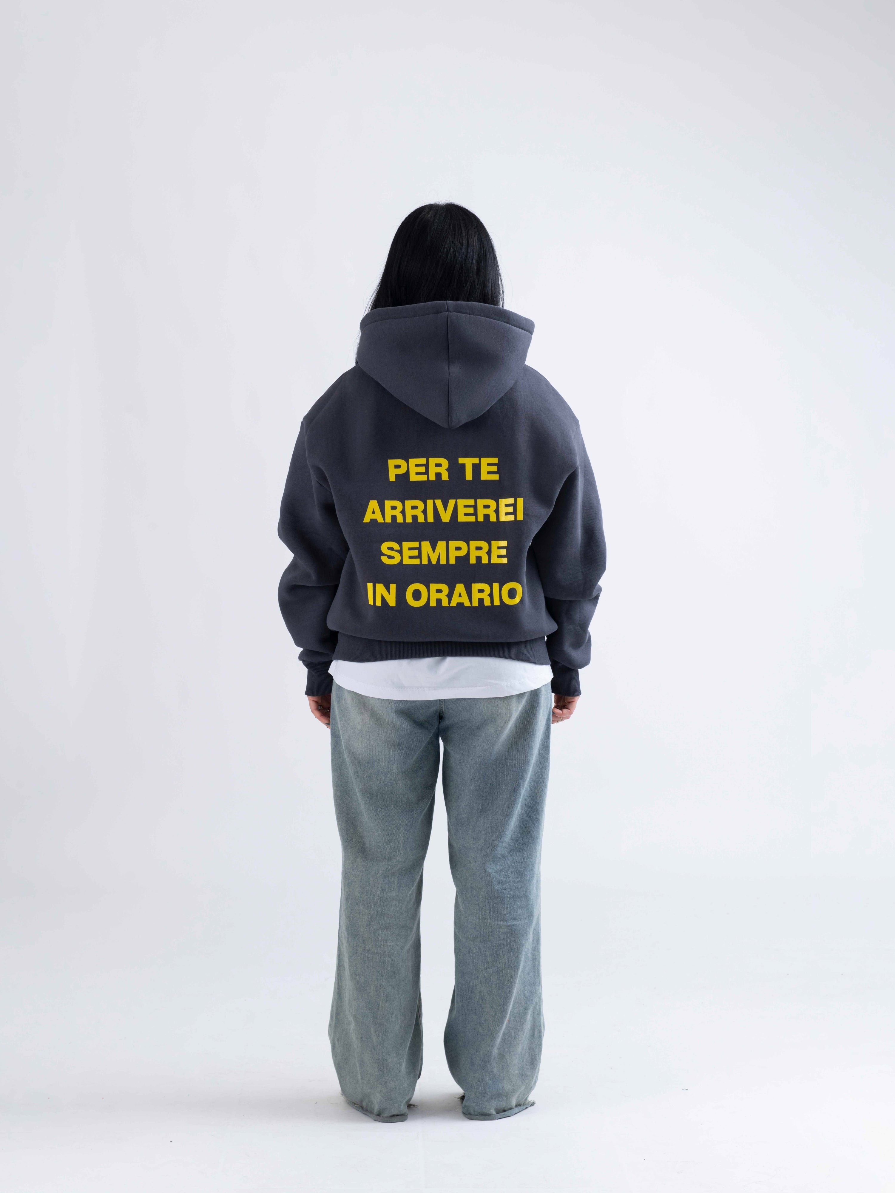 HOODIE PER TE ARRIVEREI SEMPRE IN ORARIO GRIGIA