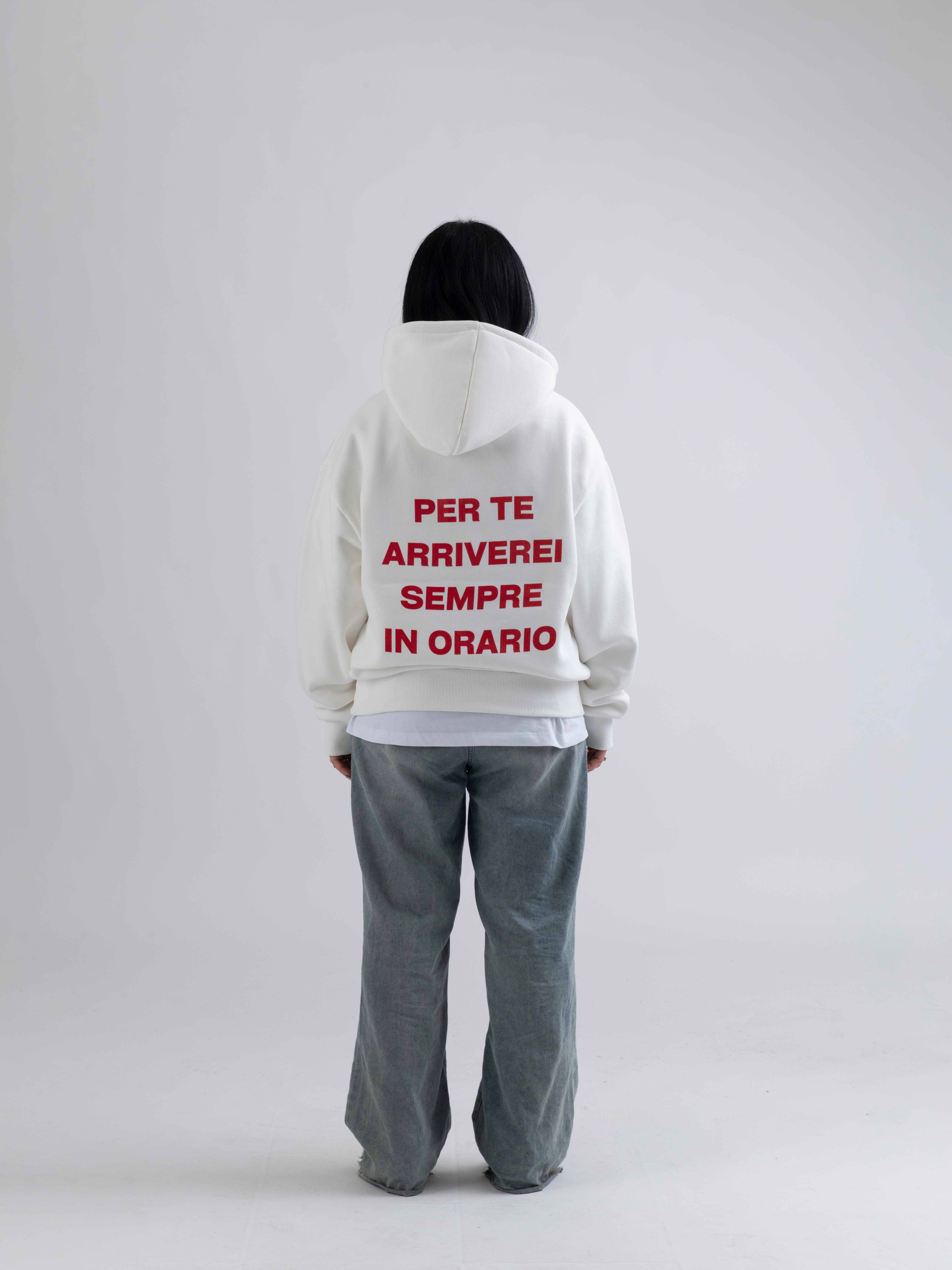 HOODIE FOR YOU I WOULD ALWAYS ARRIVE ON TIME WHITE