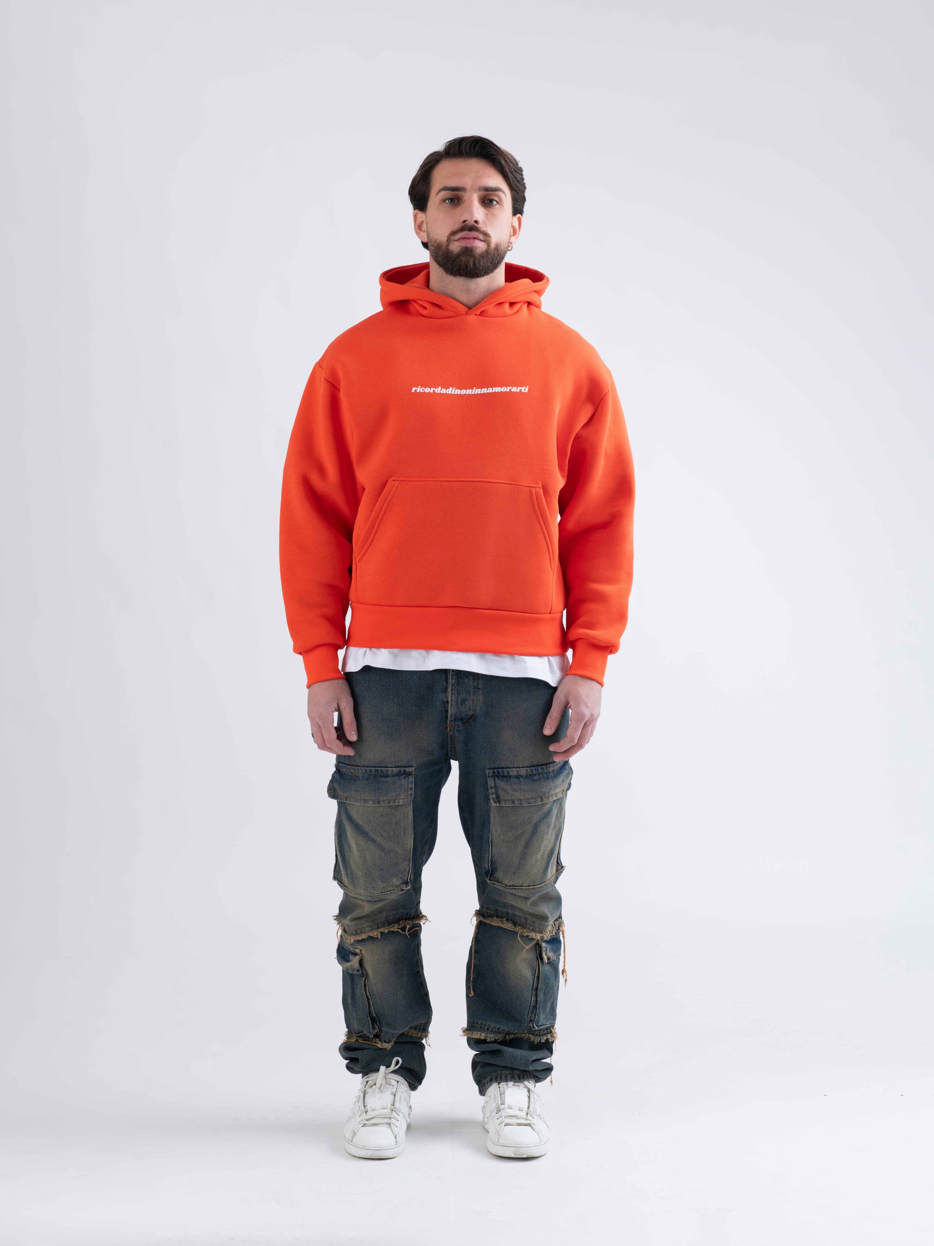 HOODIE TI AMAVO GIA' DAL PRIMO SGUARDO ARANCIONE
