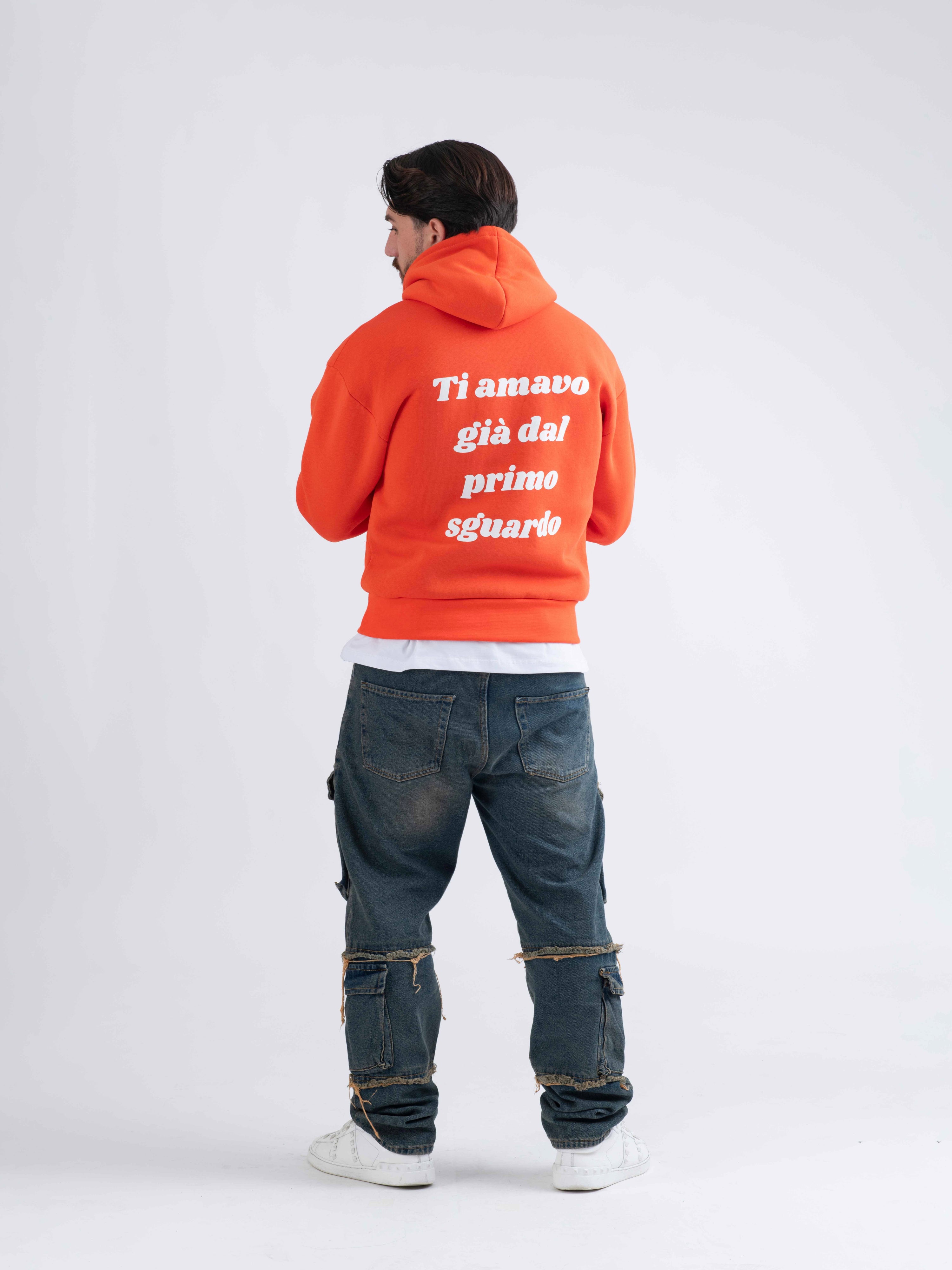HOODIE TI AMAVO GIA' DAL PRIMO SGUARDO ARANCIONE