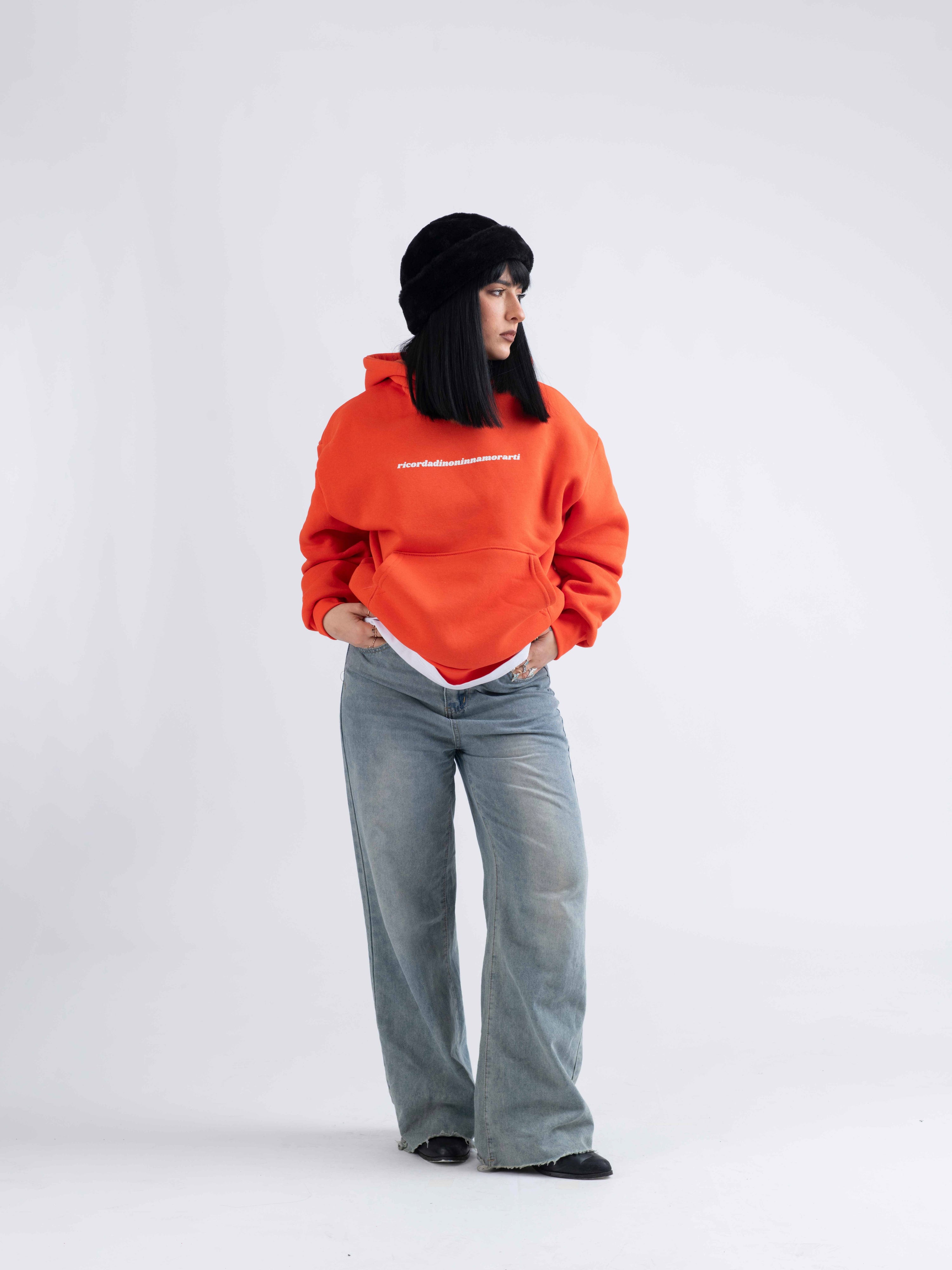HOODIE TI AMAVO GIA' DAL PRIMO SGUARDO ARANCIONE