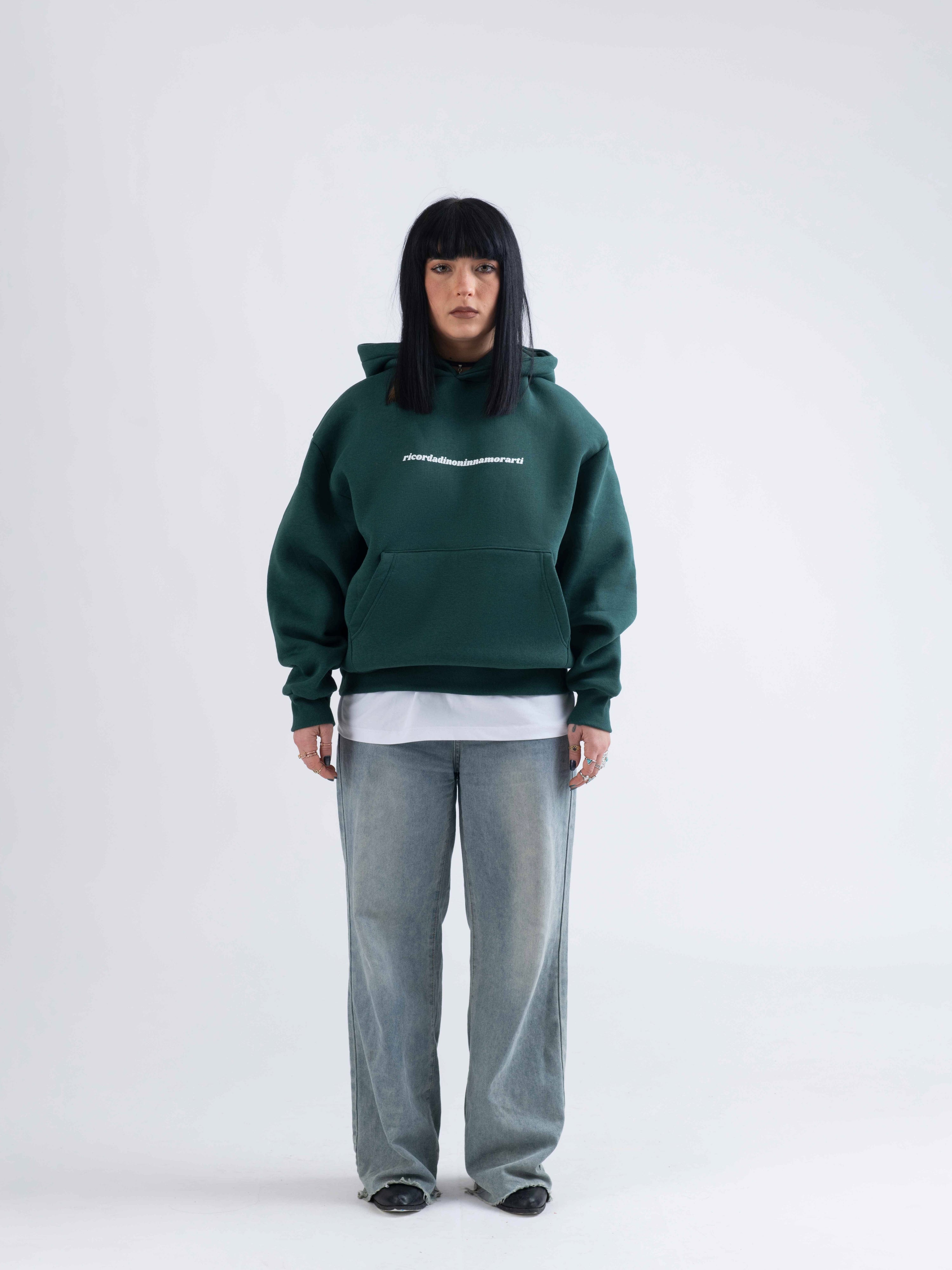 HOODIE TI AMAVO GIA' DAL PRIMO SGUARDO VERDE