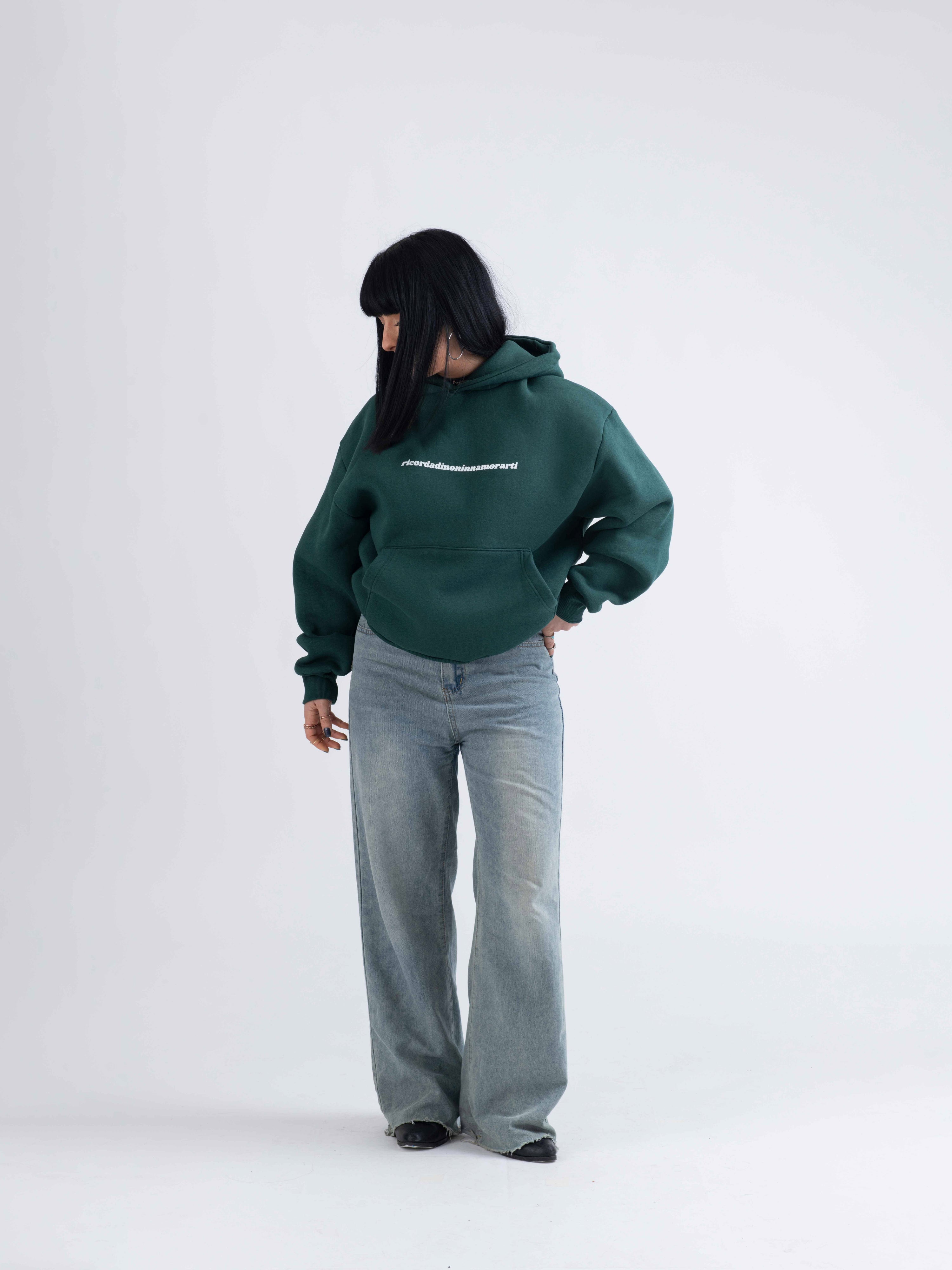 HOODIE TI AMAVO GIA' DAL PRIMO SGUARDO VERDE