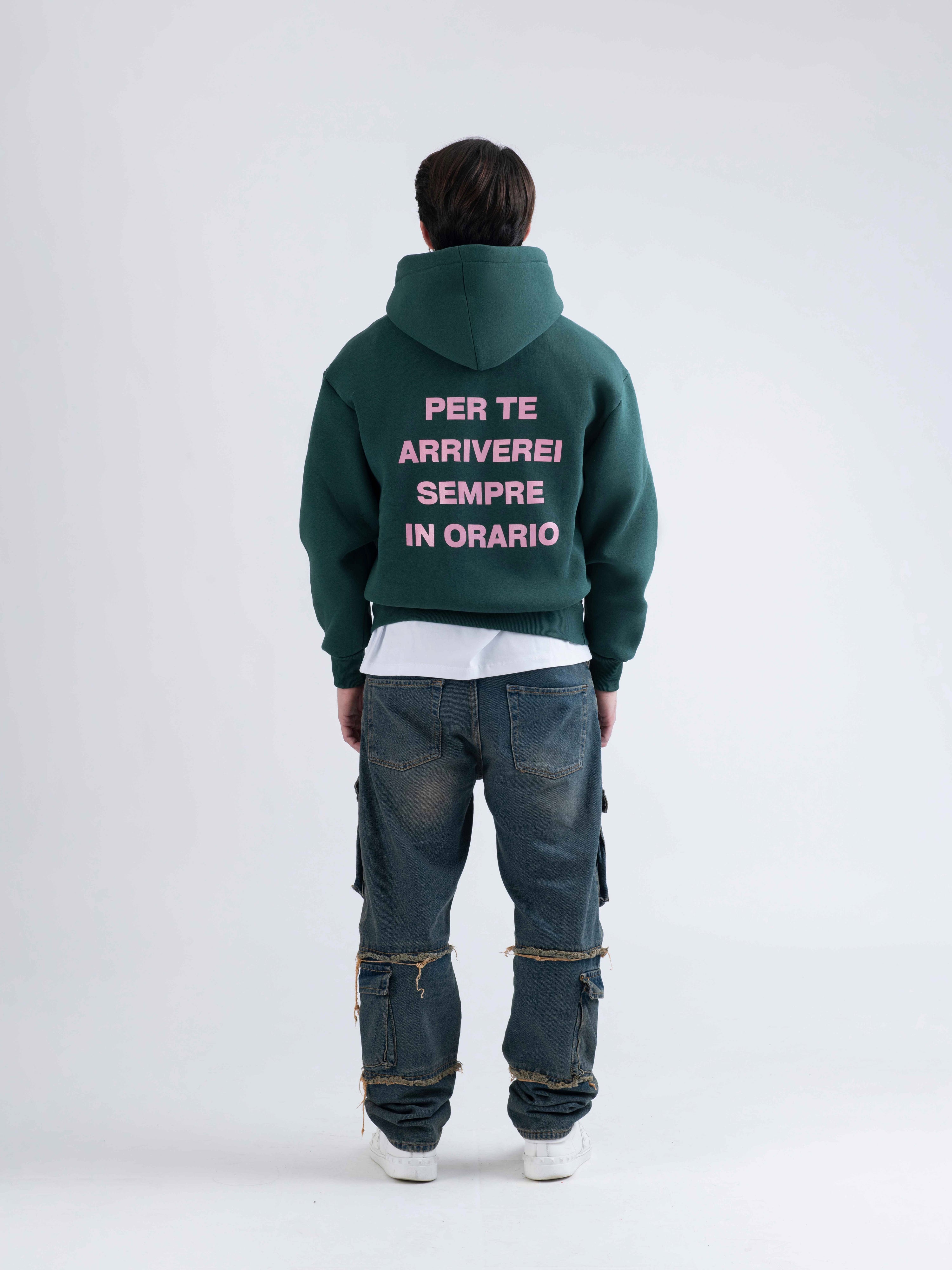 HOODIE PER TE ARRIVEREI SEMPRE IN ORARIO VERDE