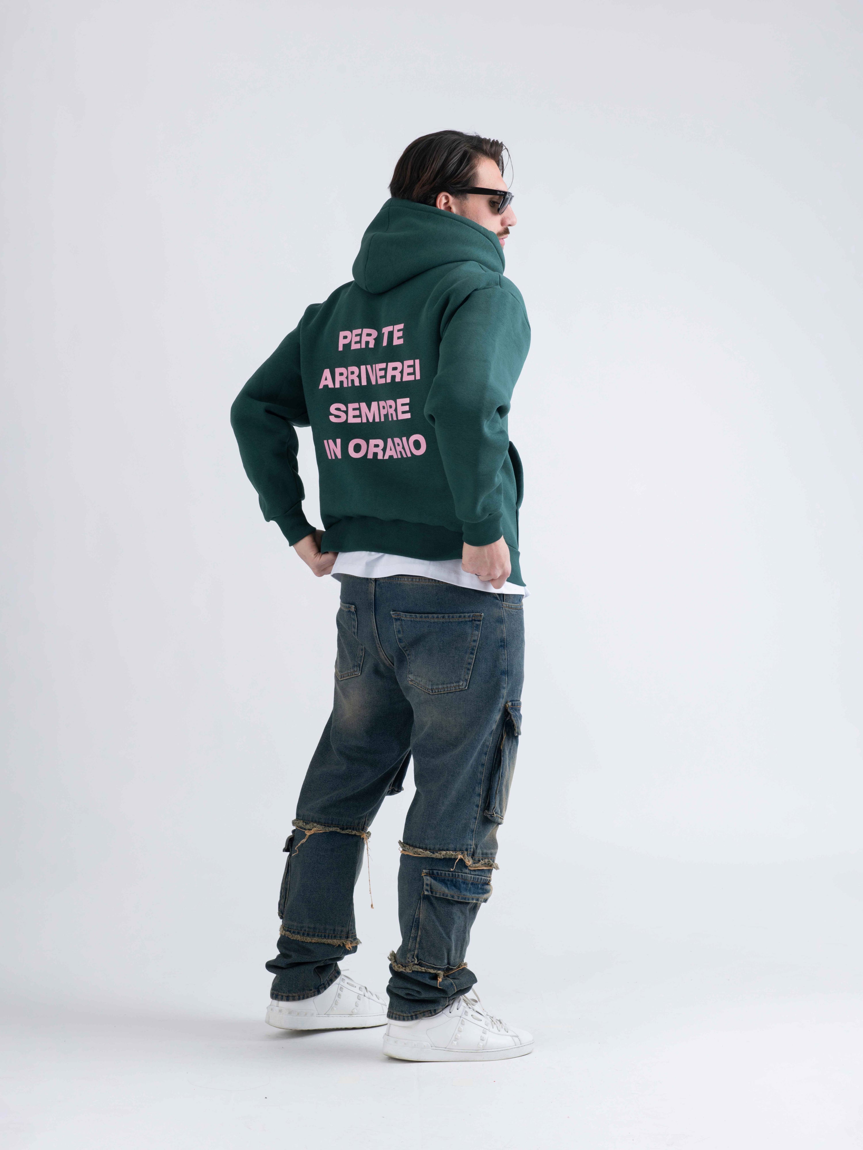 HOODIE PER TE ARRIVEREI SEMPRE IN ORARIO VERDE