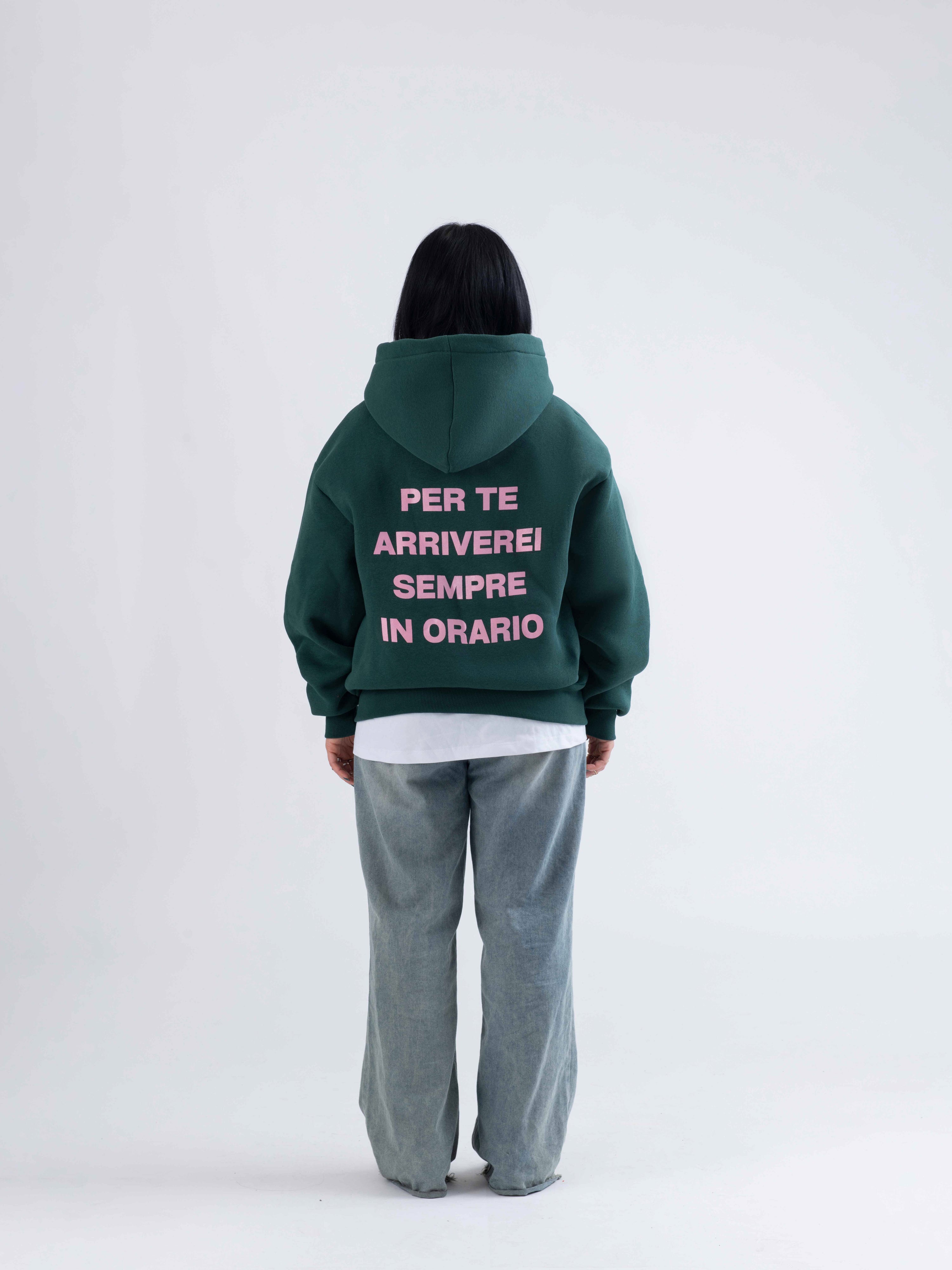 HOODIE PER TE ARRIVEREI SEMPRE IN ORARIO VERDE