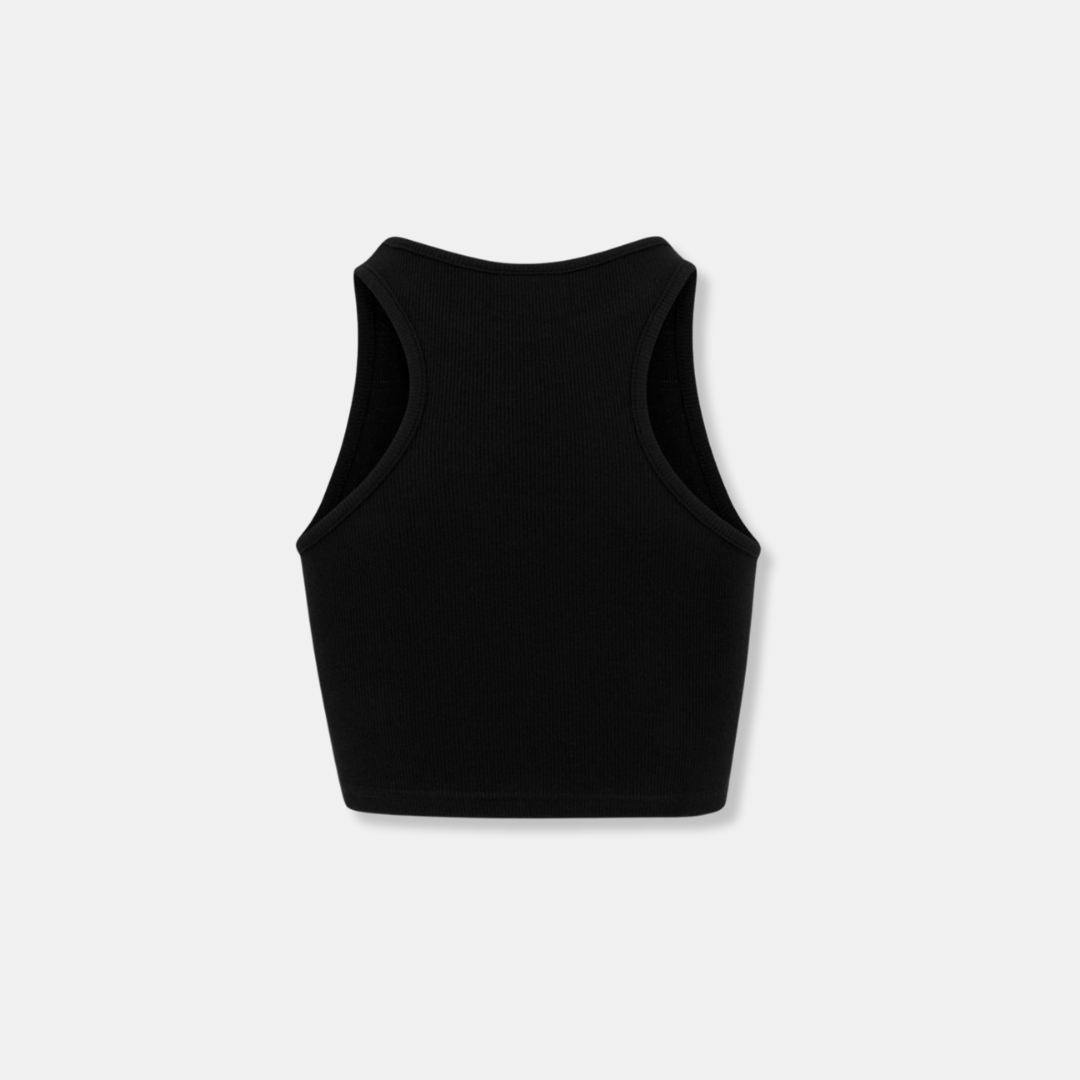 CROP TOP DONNA NERO RICORDA DI NON INNAMORARTI