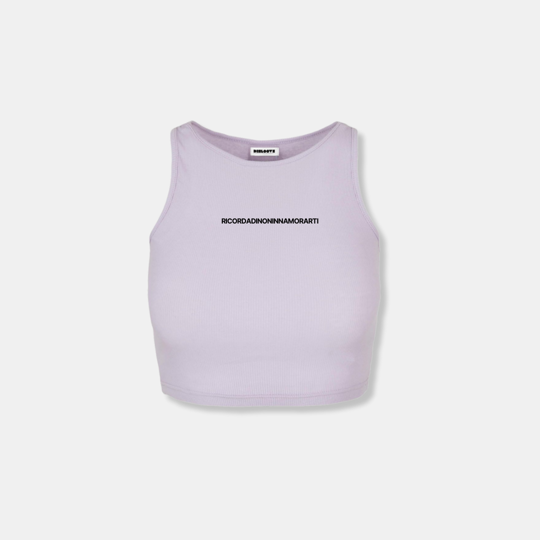 CROP TOP DONNA ROSA RICORDA DI NON INNAMORARTI